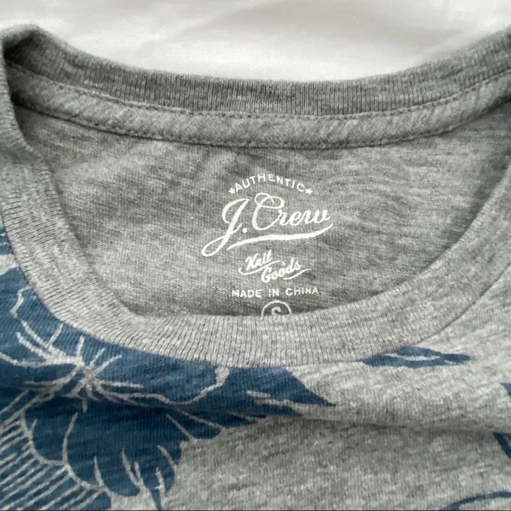 J. Crew Tropical Floral Pocket Tee